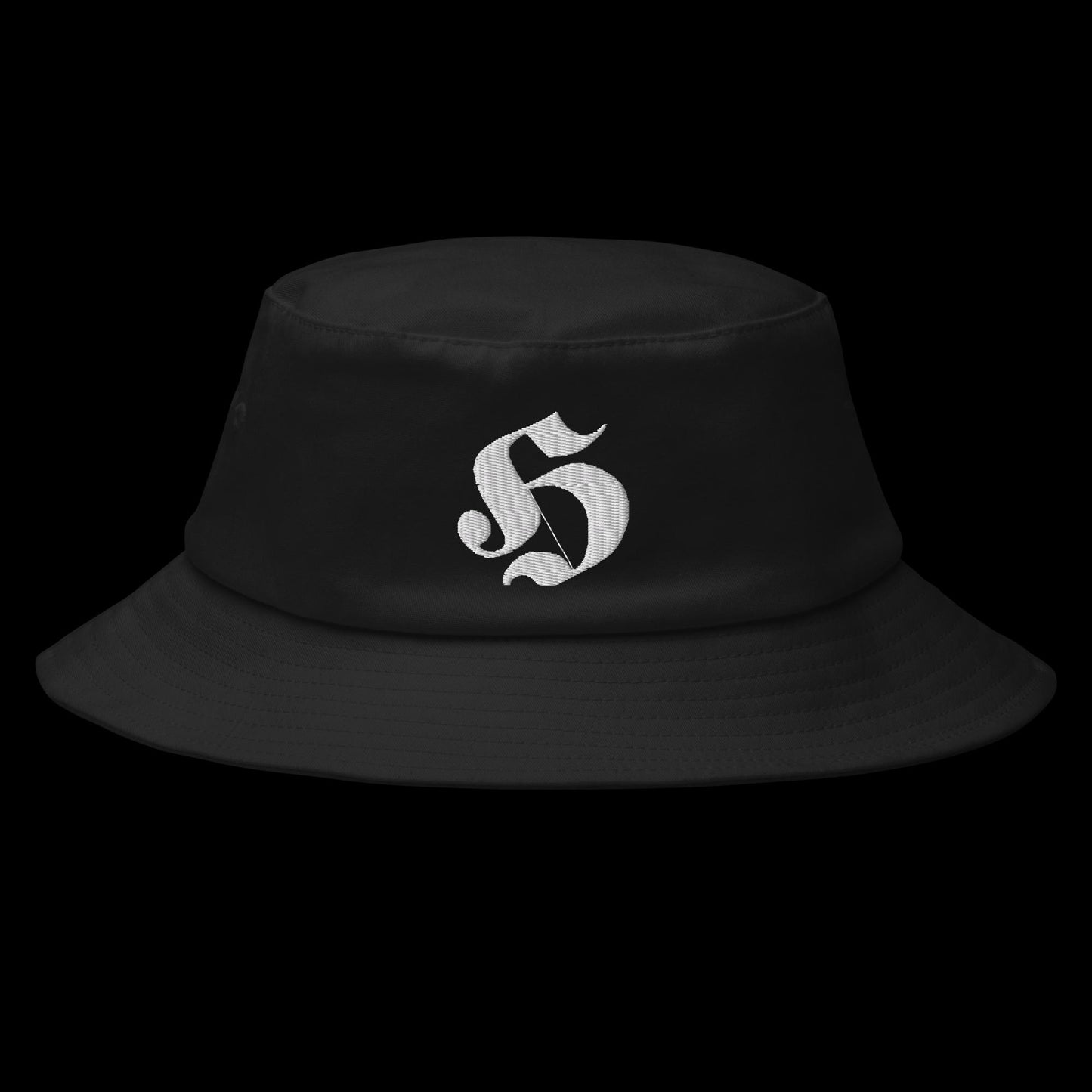 Old School Bucket Hat with Hooligans Badge Front