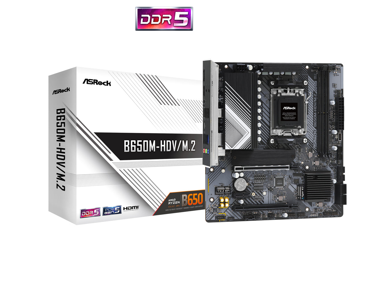 B650M-HDV/M.2 Socket AM5 Ryzen 7000 Micro ATX Motherboard