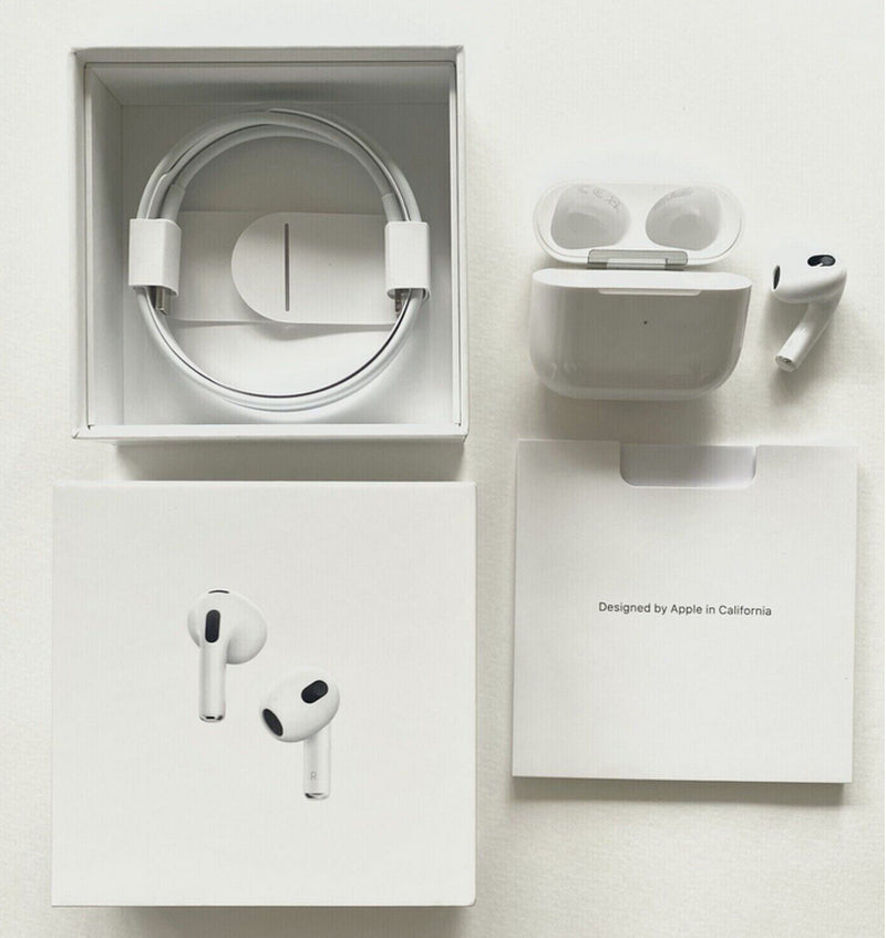 Apple Airpods 3Rd Generation Bluetooth Earbuds Earphone +Charging Case White